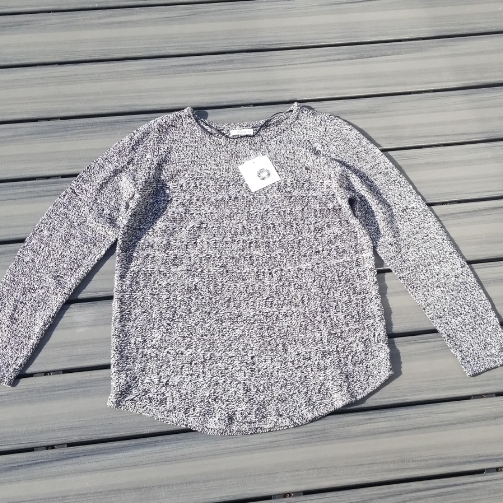 large black & white sweater